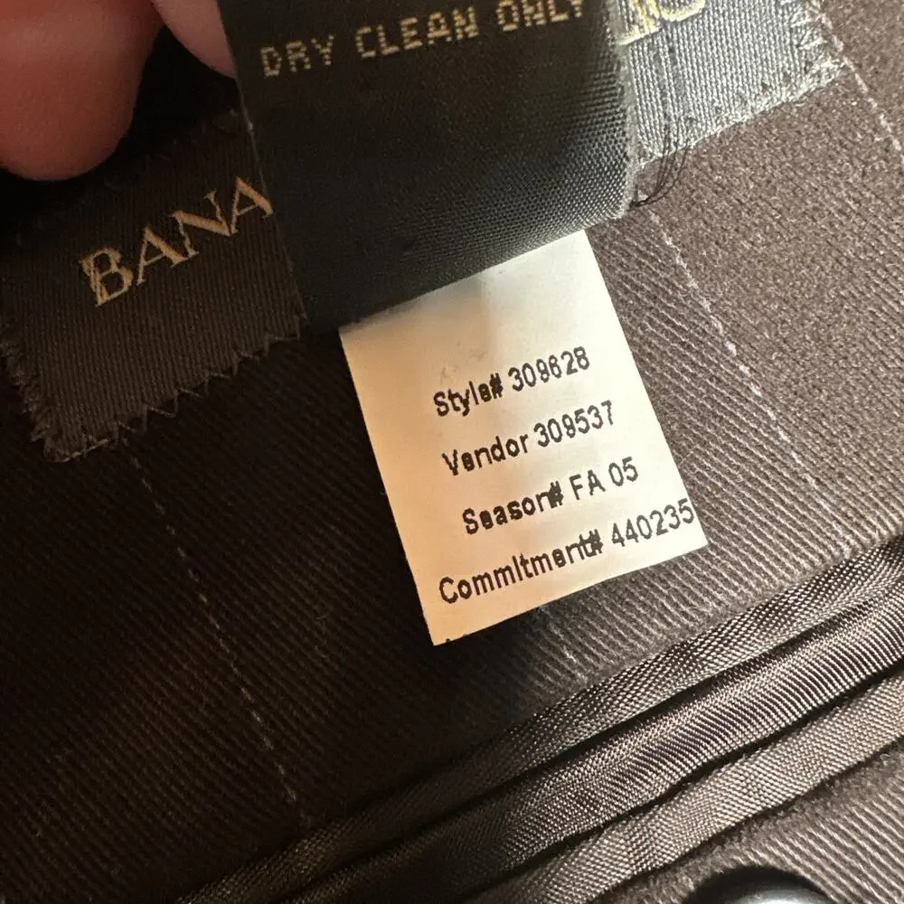 Banana Republic Men’s Blazer Suit Jacket Coat Grey Striped 99% Cotton Sz 42R